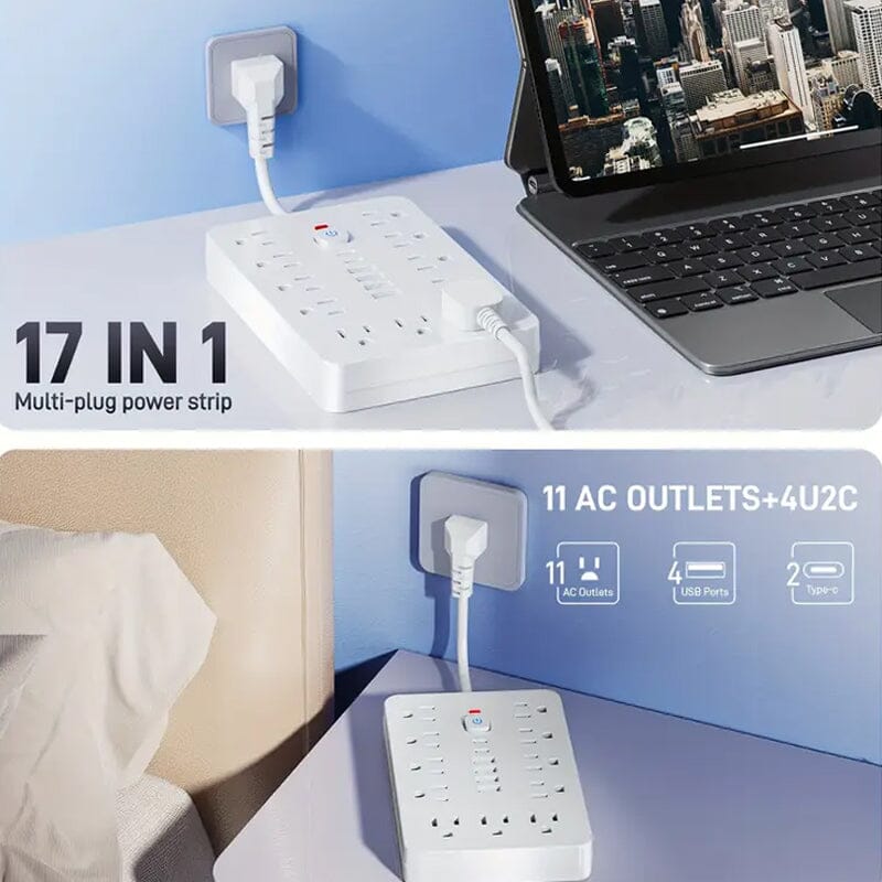 17-in-1 Power Strip with Overload Protection Batteries & Power Accessories - DailySale