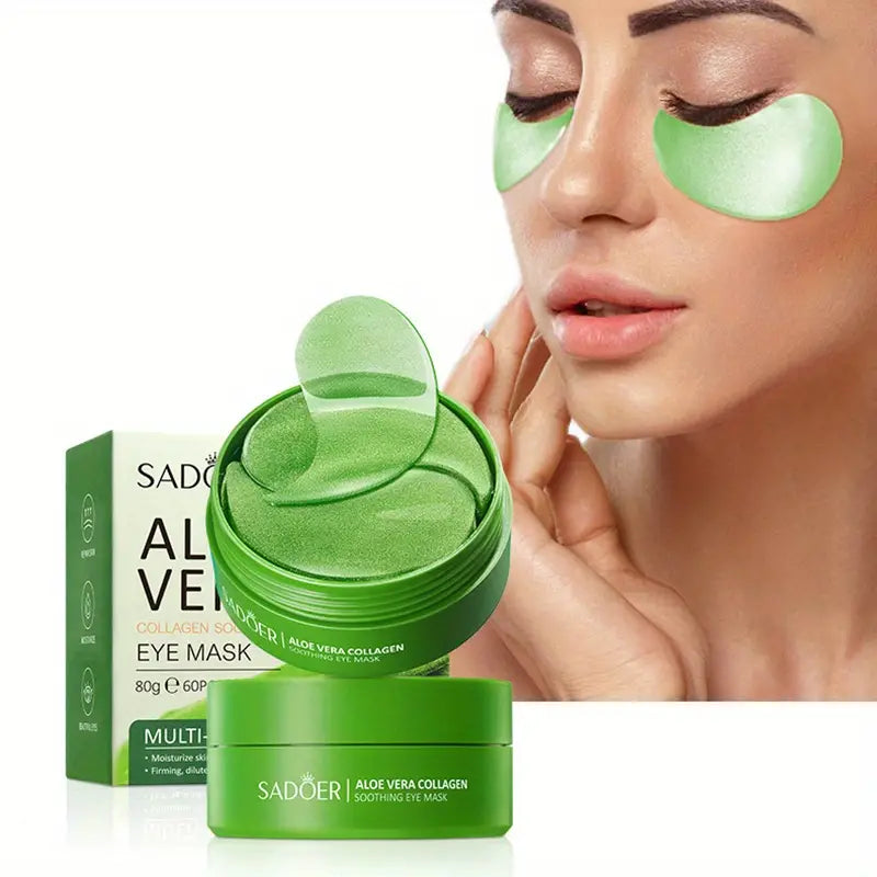 Aloe & Collagen Crystal Eye Mask - Hypoallergenic, Firming Moisturizing Care for All Skin Types