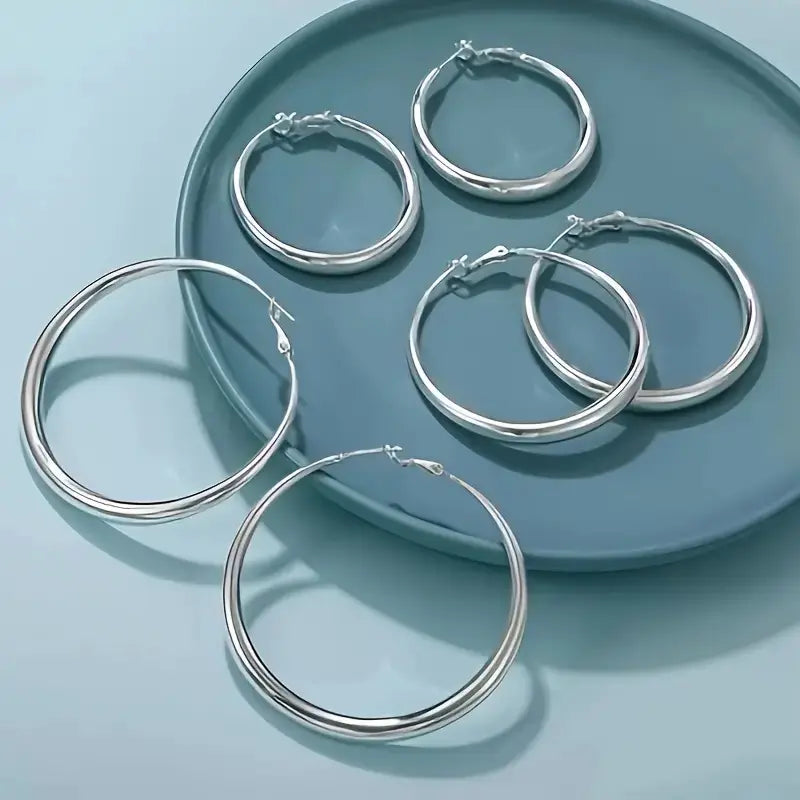 Elegant Daily Wear Round Circle Hoop Earrings