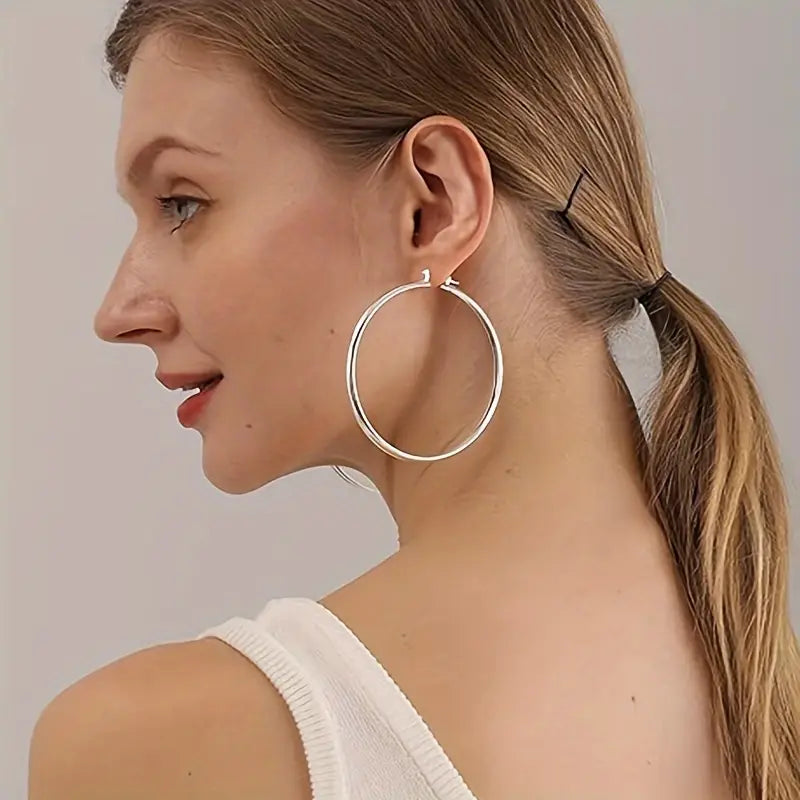 Elegant Daily Wear Round Circle Hoop Earrings