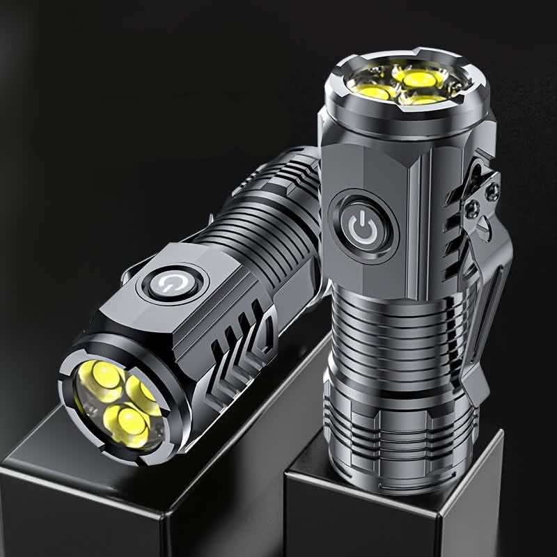 2-Pack: USB Rechargeable Mini LED Tactical Flashlight