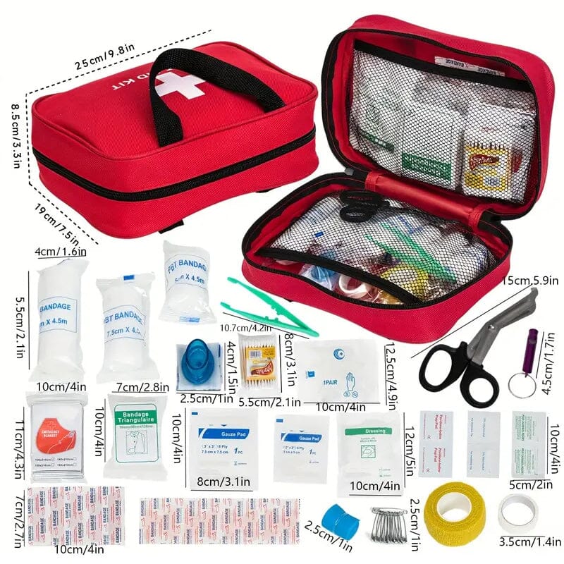 184-Piece: Multi-Purpose First Aid Kit Wellness - DailySale