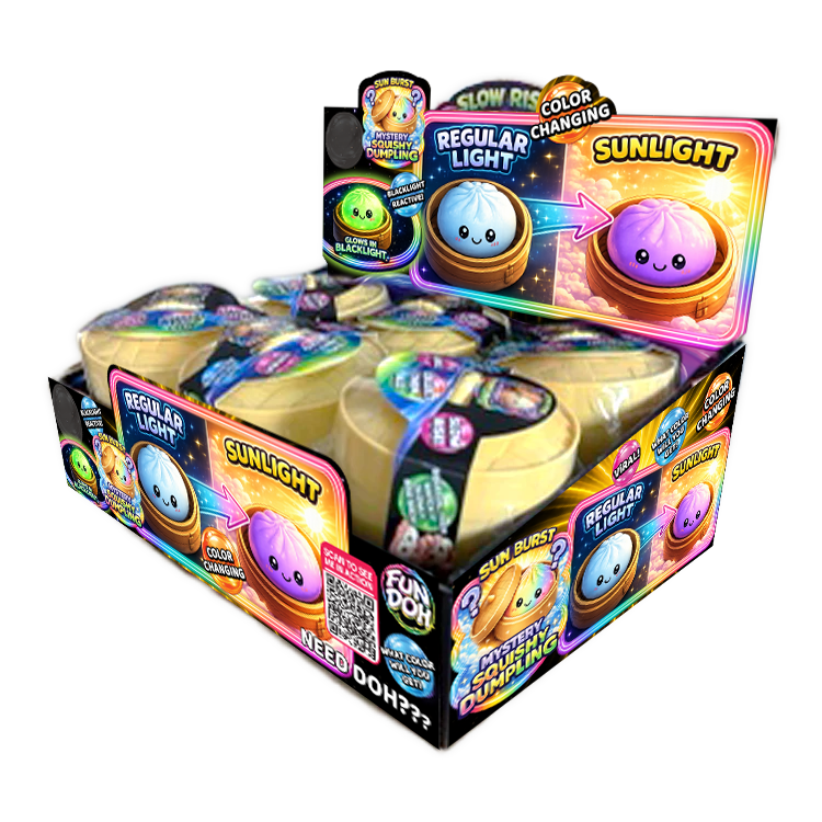 Fun Doh Color Changing Mystery Dumpling Squishy – UV Reactive Sensory Fidget Toy