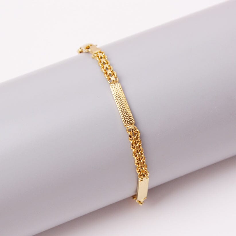 18K-Gold-Filled Bismark/Bar Anklet Bracelets - DailySale