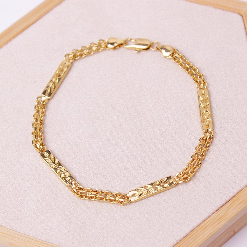 18K-Gold-Filled Bismark/Bar Anklet Bracelets - DailySale