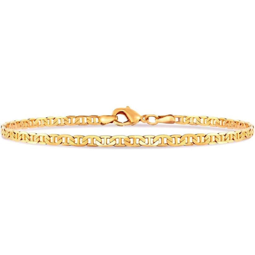 18K Gold Flat Marina Link Anklet for Women Bracelets - DailySale