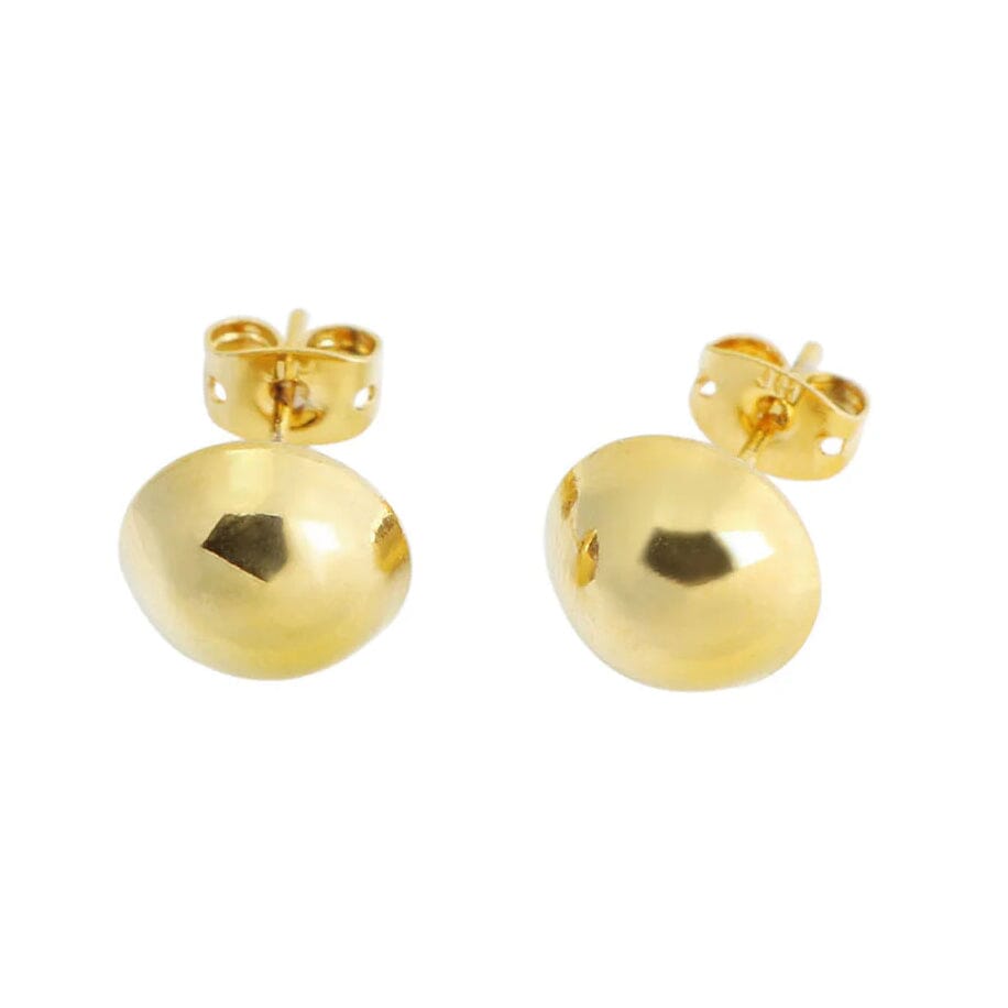 18K Gold Half Ball Stud Earrings Earrings - DailySale