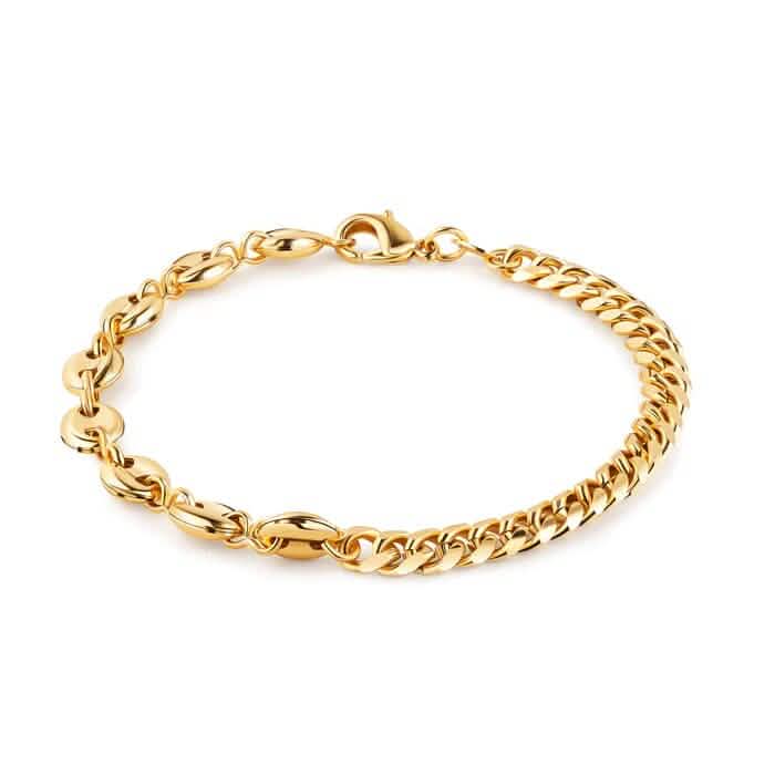 18K Gold Mariner & Cuban Link Bracelet Bracelets - DailySale