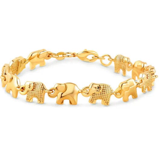 18K Gold Plated Elephant Anklet for Women 10" Bracelets - DailySale