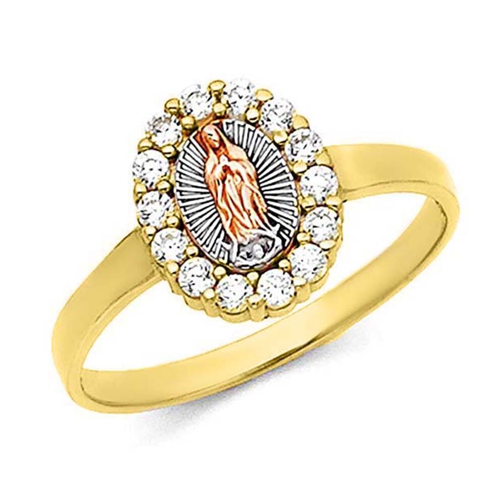 18kt Gold Plated Marry Simulated Diamond Ring