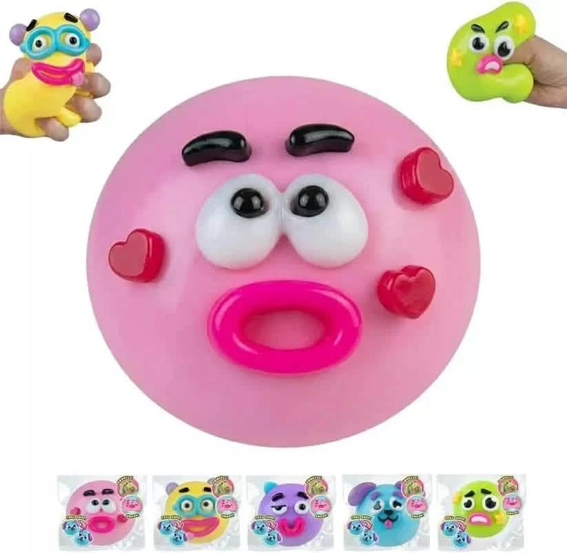 Funny Face Expressions Squishy Ball - Slow Rising Sensory Stress Toy