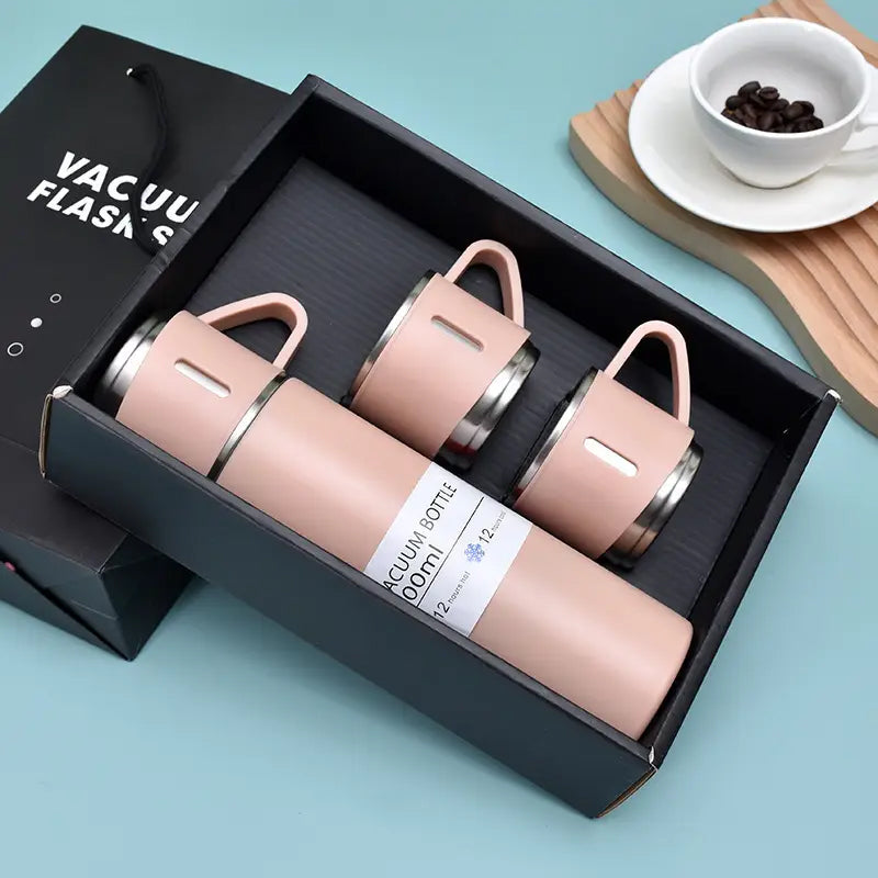 Insulated Stainless Steel Vacuum Flask Set