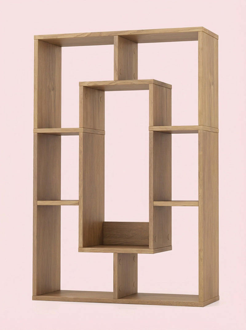 7-Tier Cube Bookshelf, Tall Narrow Bookcase for Small Spaces