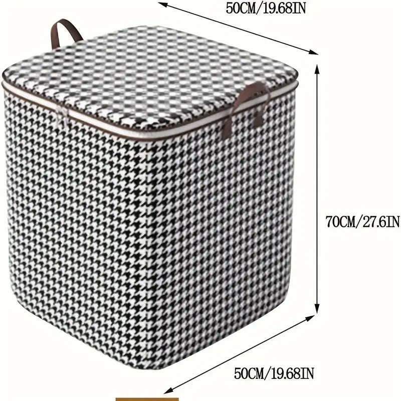 Extra Large 47.55 Gallon Plaid Thickened Storage Box