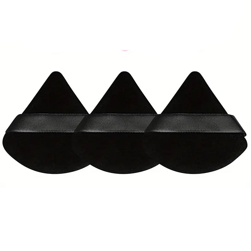 3-Pack: Triangle Powder Puff for Loose Powder and Liquid Cosmetic