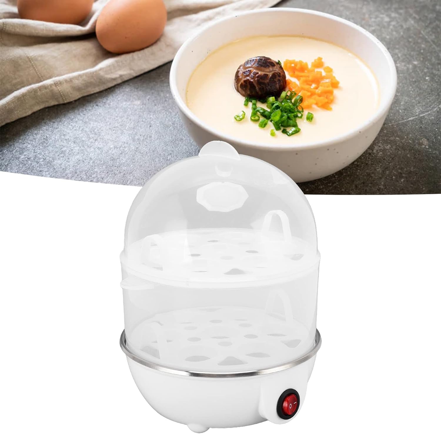 14-Egg Electric Rapid Egg Steam Bun Cooker