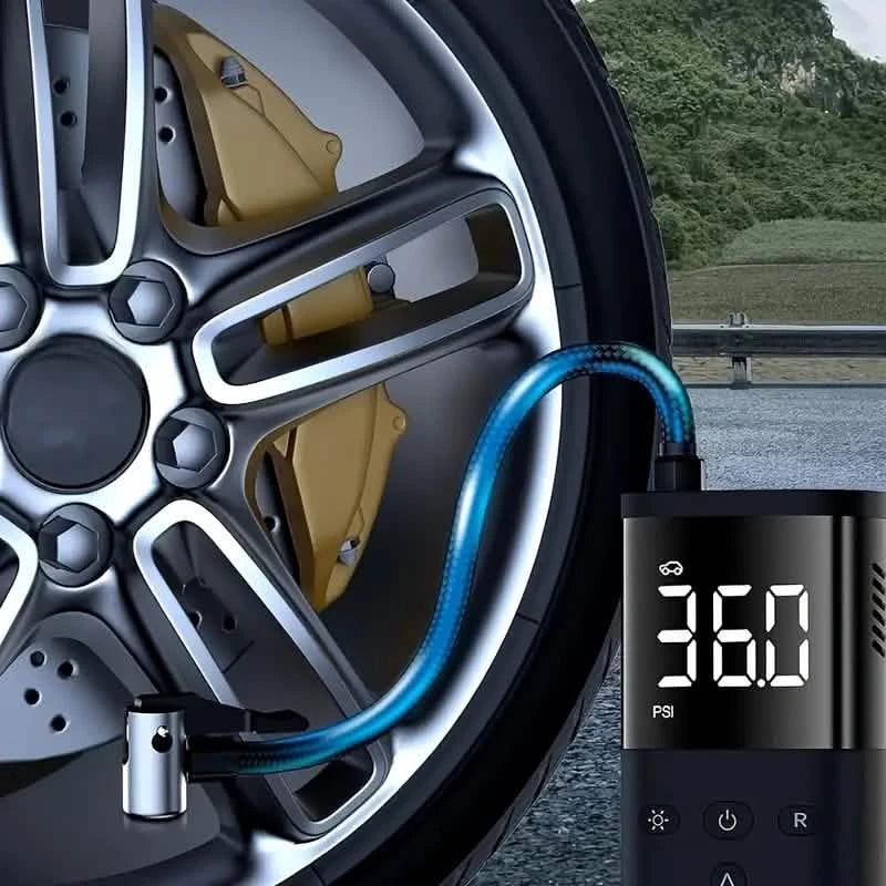 Tire Inflator Portable Air Compressor – Cordless 150PSI Pump with 10000mAh Battery for Car, Bike, Motorcycle, and Ball