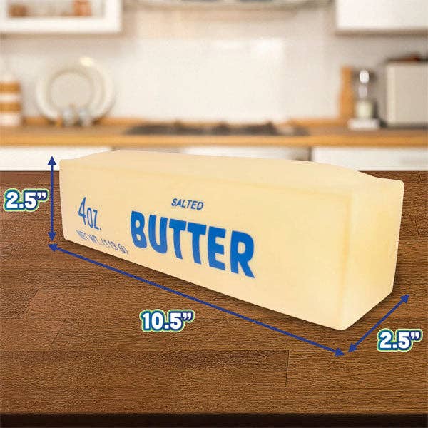 Giant Salted Butter Stick 10" Slow-Rise Squishy Fidget Toy
