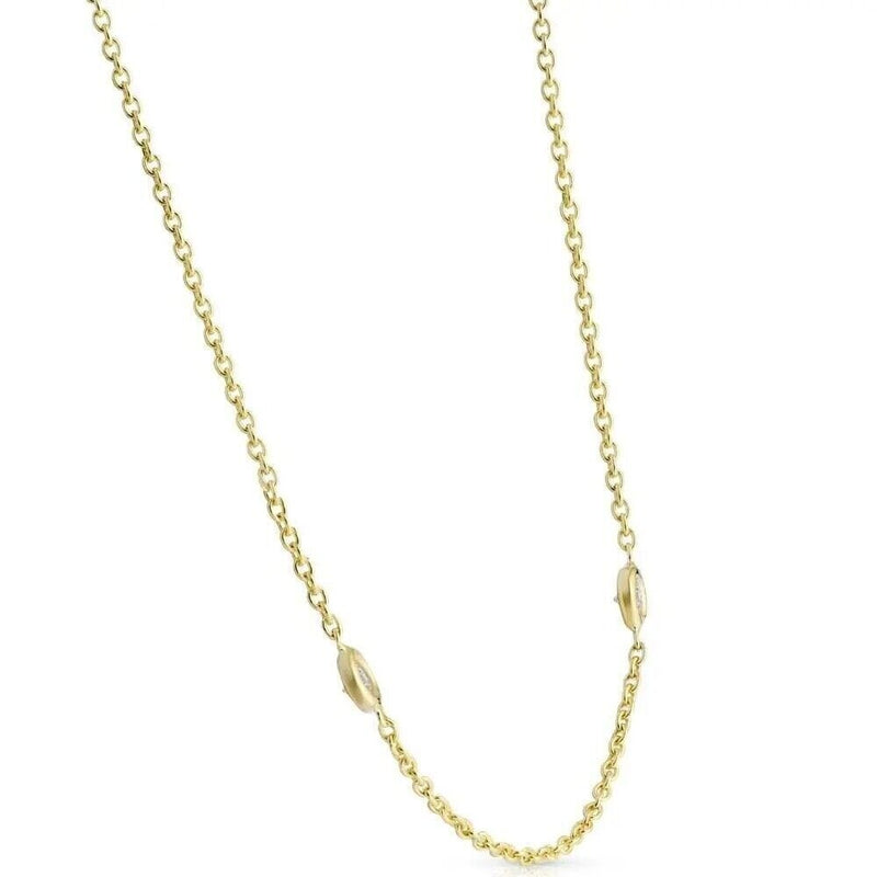 1ct Diamonds By The Yard 18" 14K Yellow Gold Womens Necklace Necklaces - DailySale