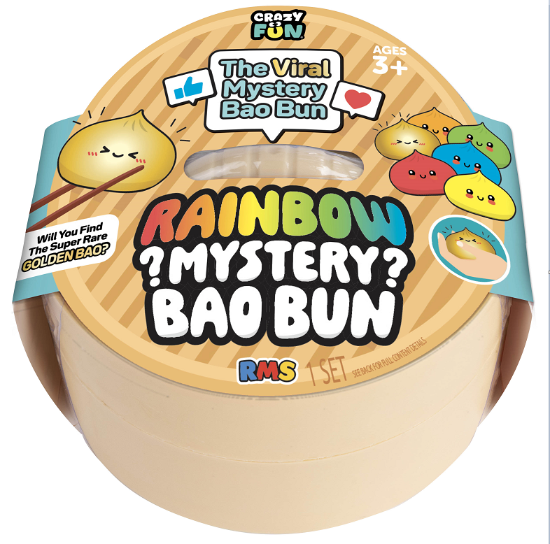 RMS Crazy Fun Rainbow Mystery Bao Bun | Mystery Squishy Toy & Rare Rainbow Chase