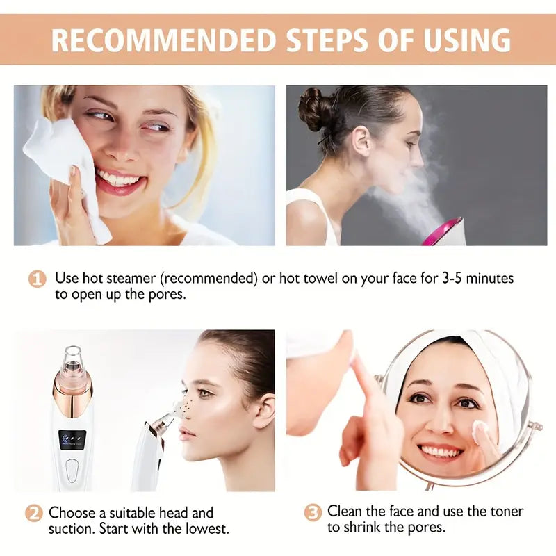 5-Suction Blackhead Removal Face Pore Cleaner