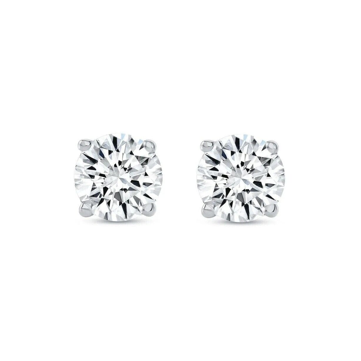 2 Ct Round Lab Created Grown Diamond Earrings 950 Platinum E/VVS Basket Screw Earrings - DailySale