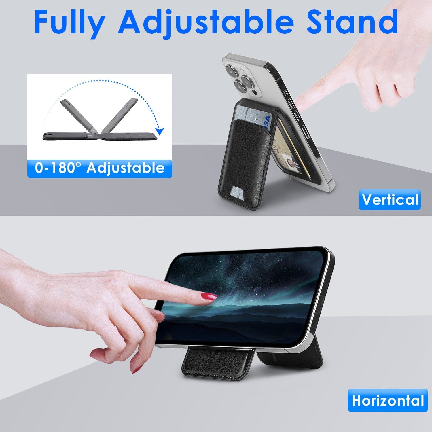 2-in-1 Magnetic Card Wallet Phone Stand Mobile Accessories - DailySale