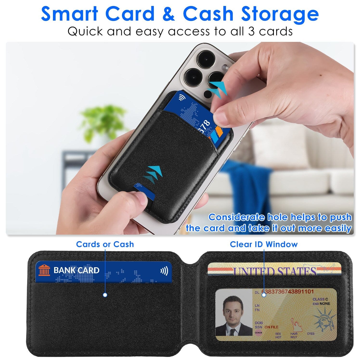 2-in-1 Magnetic Card Wallet Phone Stand Mobile Accessories - DailySale