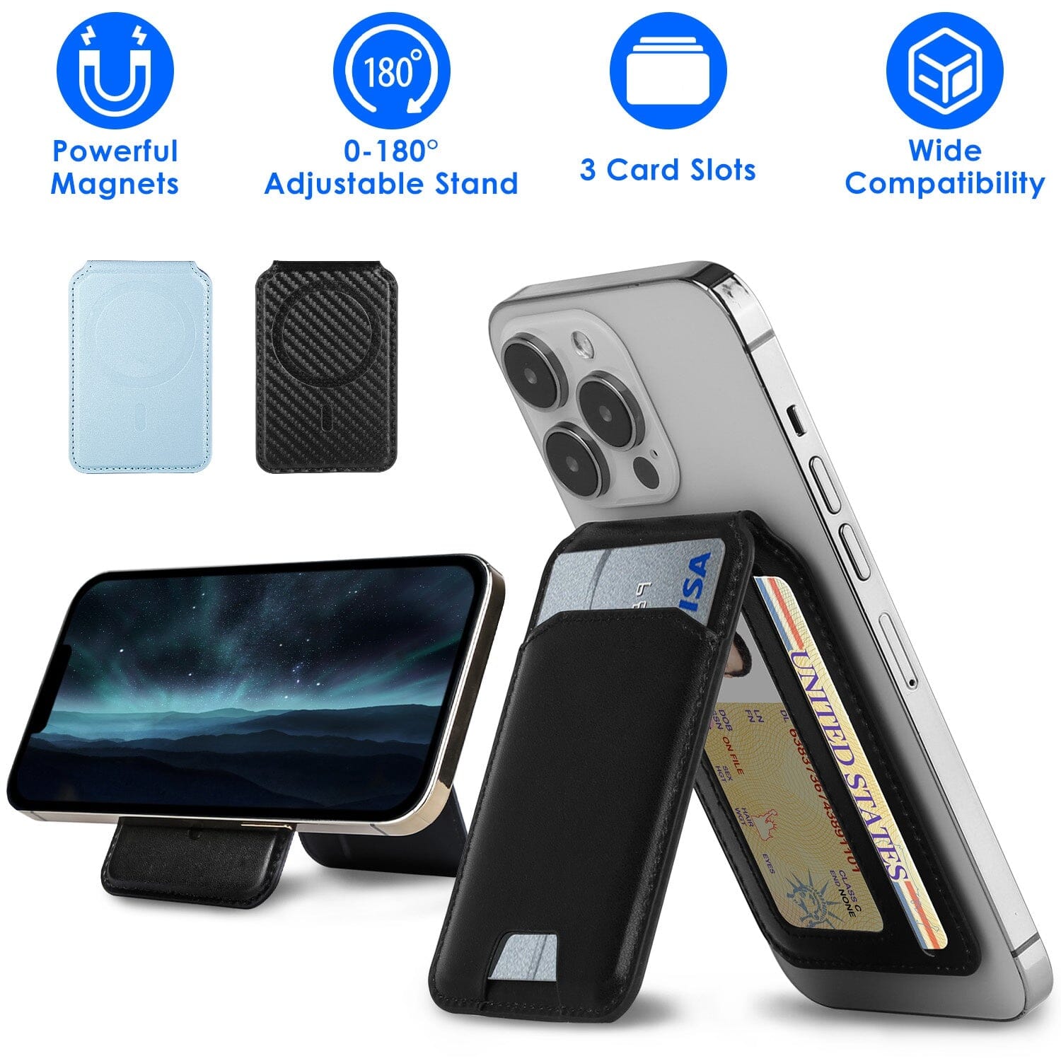 2-in-1 Magnetic Card Wallet Phone Stand Mobile Accessories - DailySale