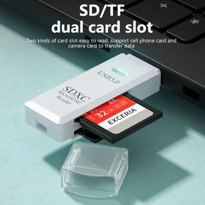 2-in-1 Multi Card Reader USB 3.0 Micro SD TF Card Memory Flash Drive Adapter Computer Accessories - DailySale