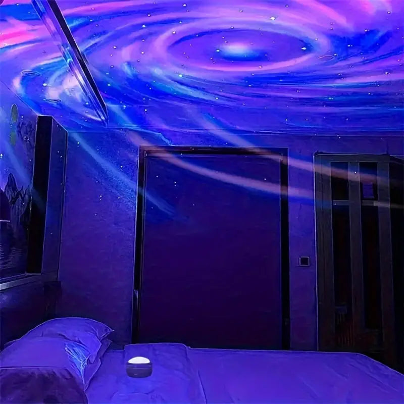 2-in-1 Northern Lights and Ocean Wave Projector with Enchanting Starry Sky Lights Indoor Lighting - DailySale