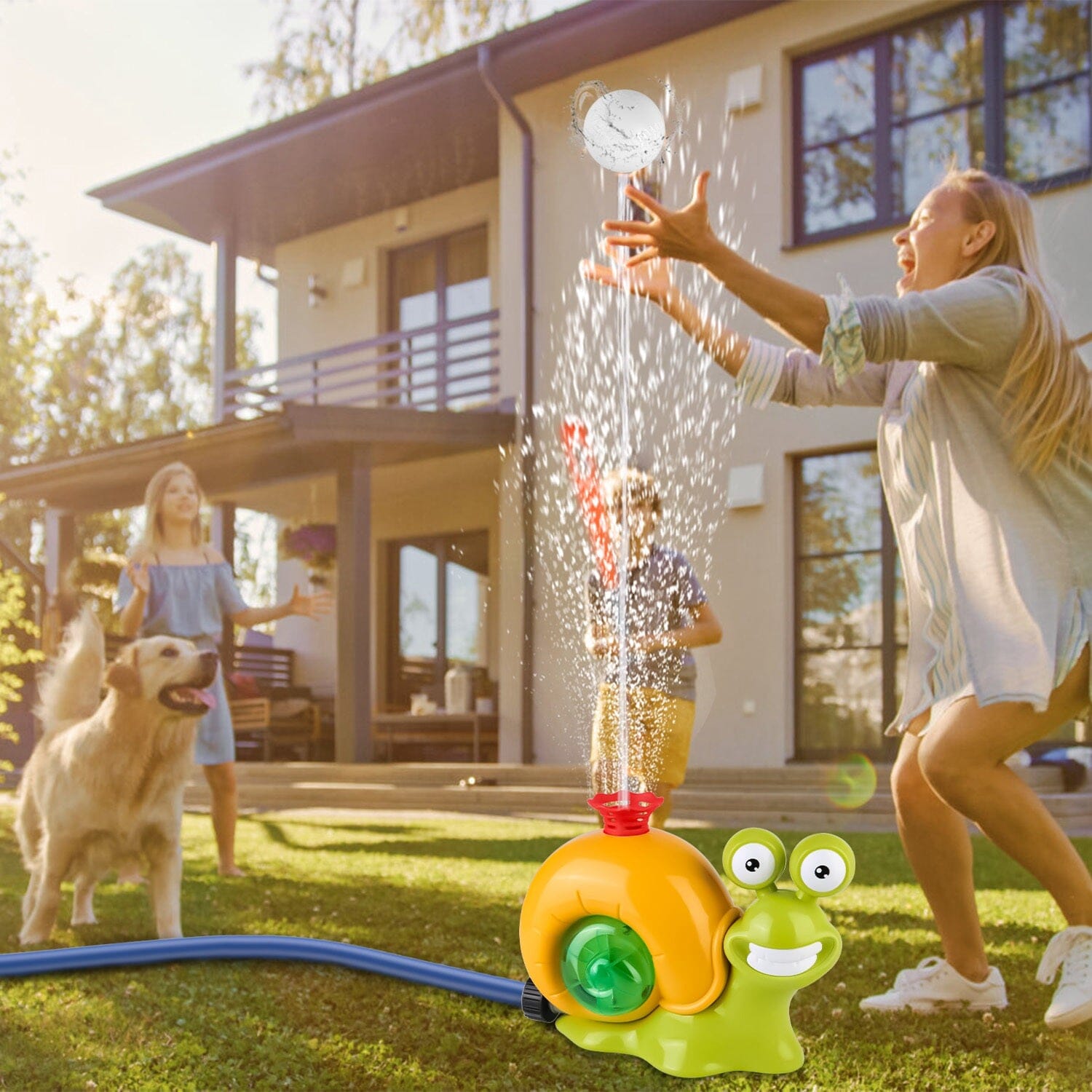 2-in-1 Snail Water Sprinkler Baseball Toy with 2 Sprinkler Nozzles Toys & Games - DailySale