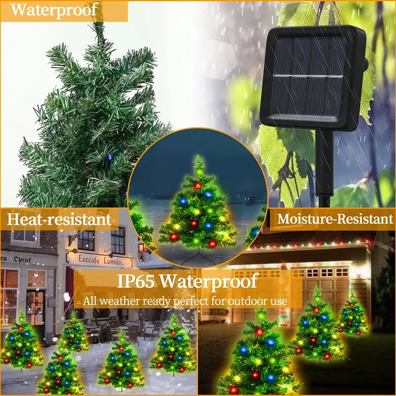 2-in-1 Solar Christmas Tree Lawn Light Holiday Decor & Apparel - DailySale
