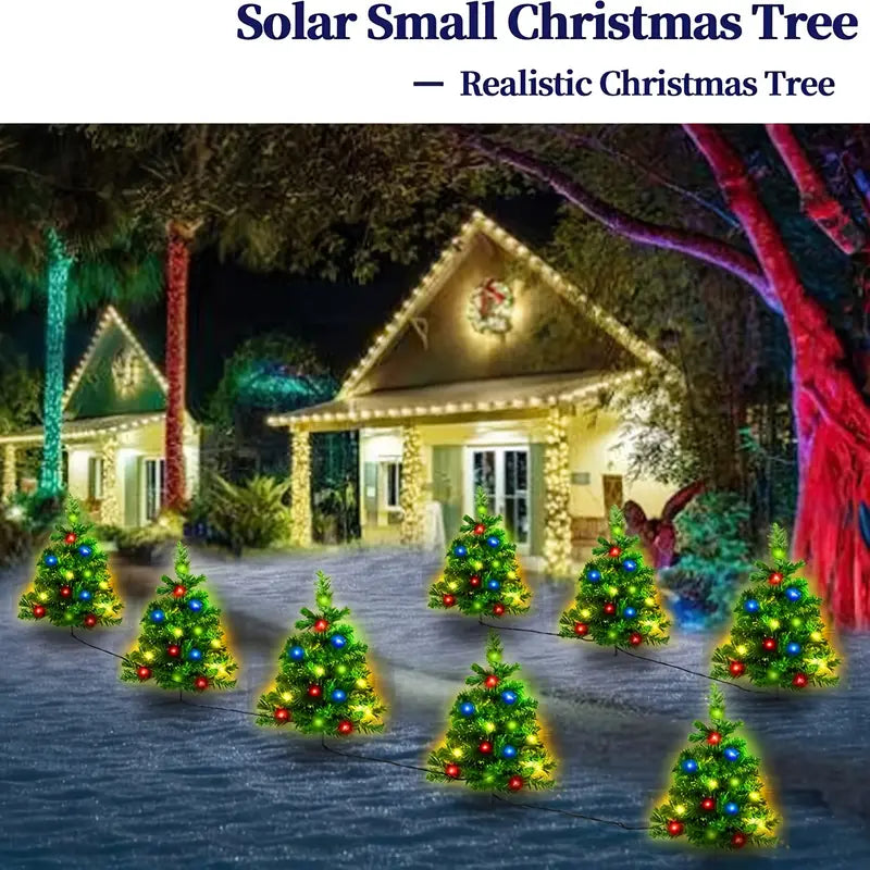 2-in-1 Solar Christmas Tree Lawn Light Holiday Decor & Apparel - DailySale