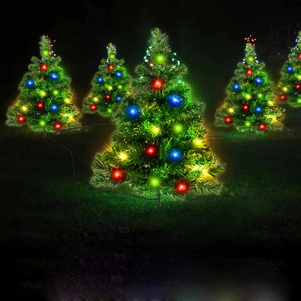 2-in-1 Solar Christmas Tree Lawn Light Holiday Decor & Apparel - DailySale