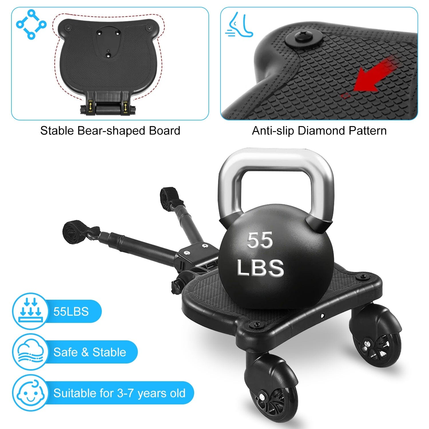 2-in-1 Universal Stroller Board Baby - DailySale