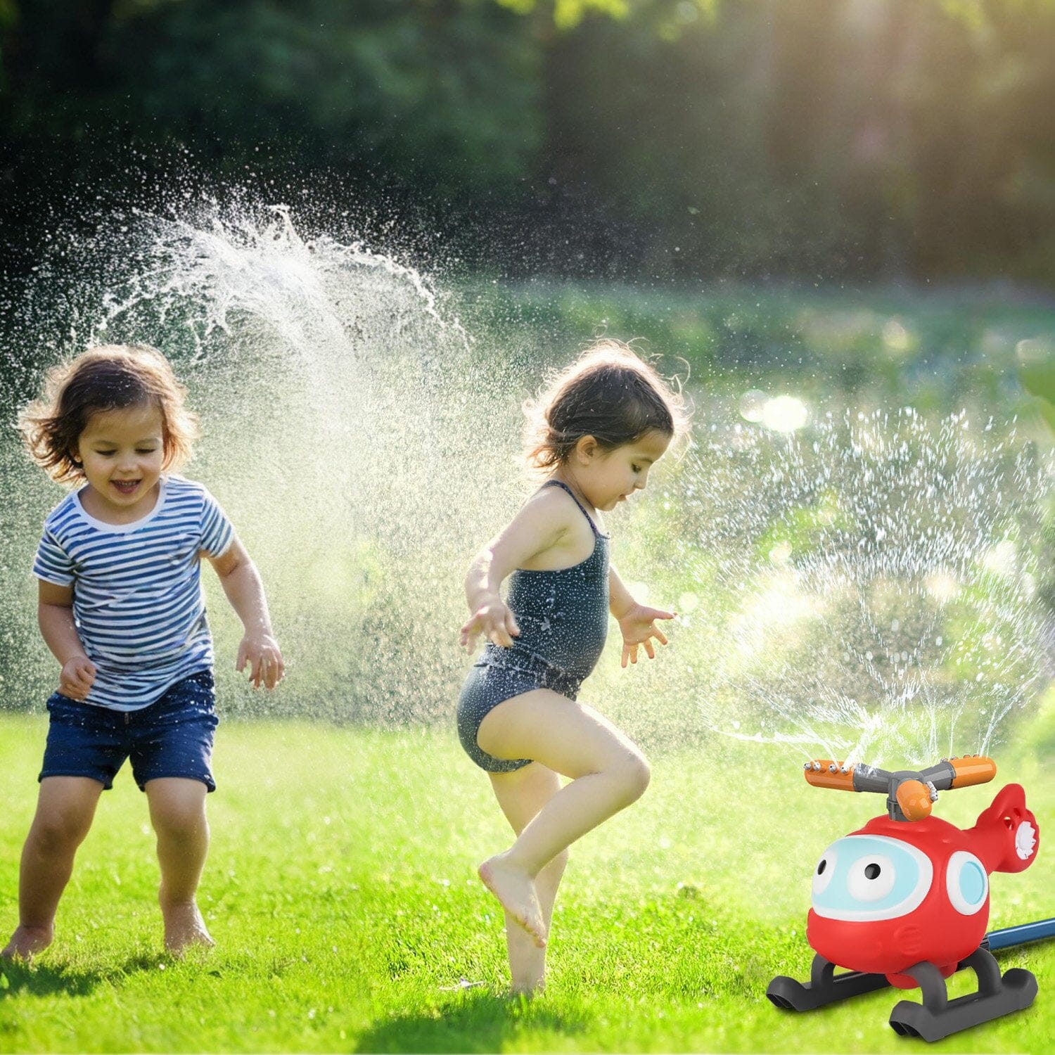 2-in-1 Water Sprinkler Baseball Helicopter Toy Toys & Games - DailySale