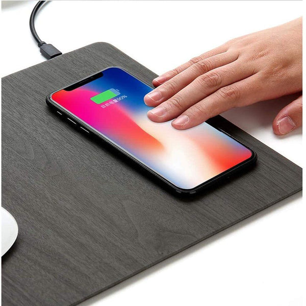 2-in-1 Wireless Charger Mouse Pad - Black Computer Accessories - DailySale