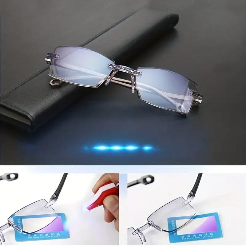 2-Pack: +100 Clear Lens Anti-Eyestrain Computer Unisex Glasses Wellness - DailySale