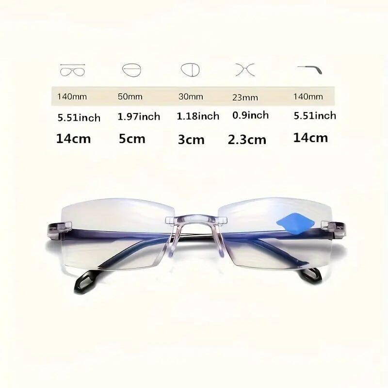 2-Pack: +100 Clear Lens Anti-Eyestrain Computer Unisex Glasses Wellness - DailySale