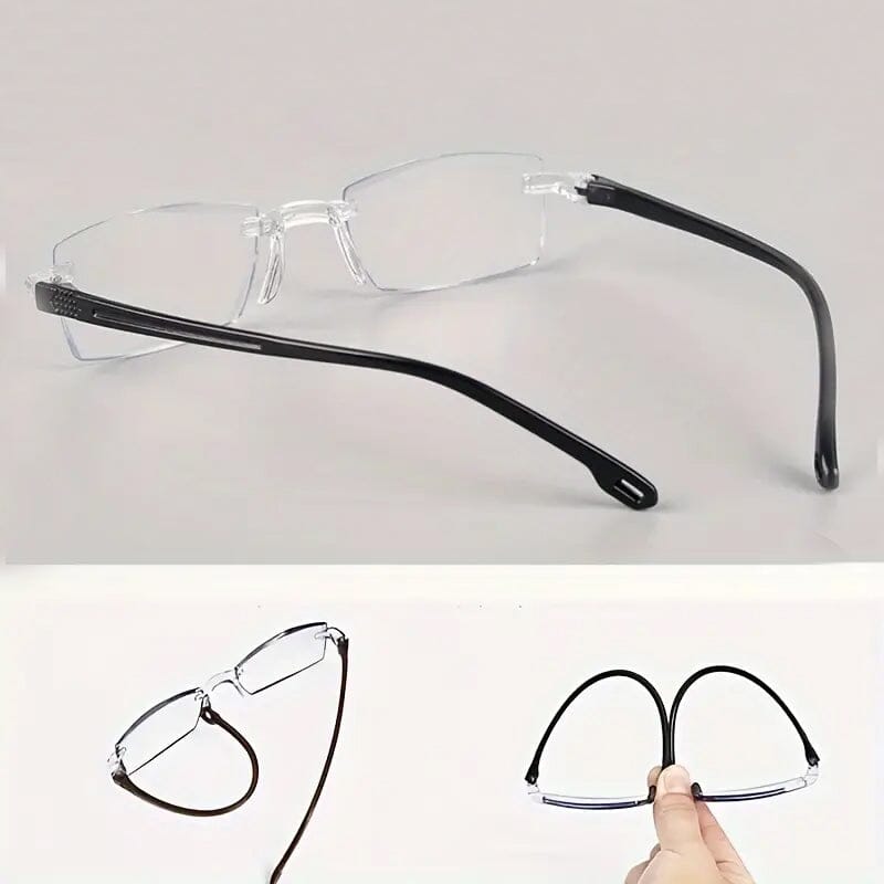 2-Pack: +100 Clear Lens Anti-Eyestrain Computer Unisex Glasses Wellness - DailySale