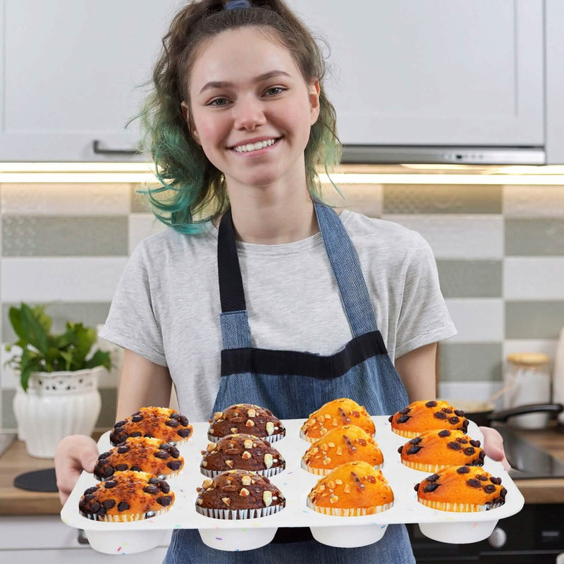 2-Pack: 12 Cups Silicone Muffin Nonstick Pans Kitchen Tools & Gadgets - DailySale