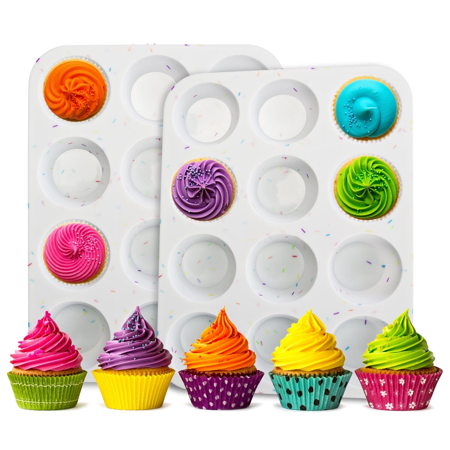 2-Pack: 12 Cups Silicone Muffin Nonstick Pans Kitchen Tools & Gadgets - DailySale