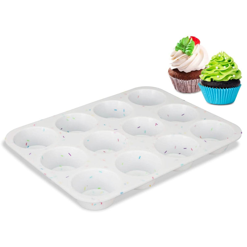 2-Pack: 12 Cups Silicone Muffin Nonstick Pans Kitchen Tools & Gadgets - DailySale