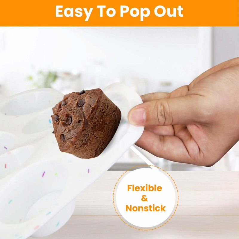 2-Pack: 12 Cups Silicone Muffin Nonstick Pans Kitchen Tools & Gadgets - DailySale