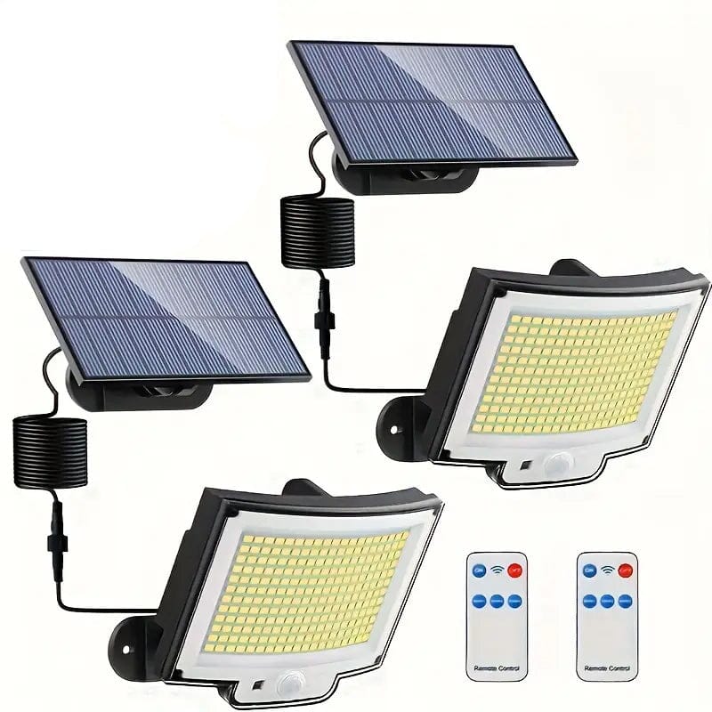 2-Pack: 228 LED Outdoor Split Solar Wall Lights Outdoor Lighting - DailySale