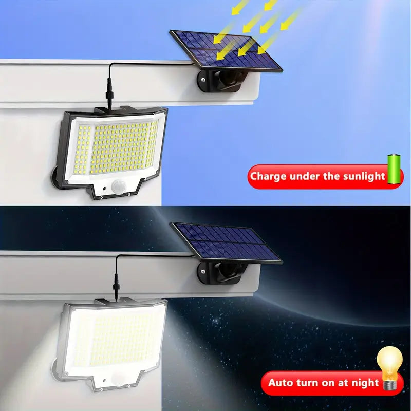 2-Pack: 328 LED/3Modes Upgraded Split Solar Motion Sensor Light Outdoor with Remote Outdoor Lighting - DailySale