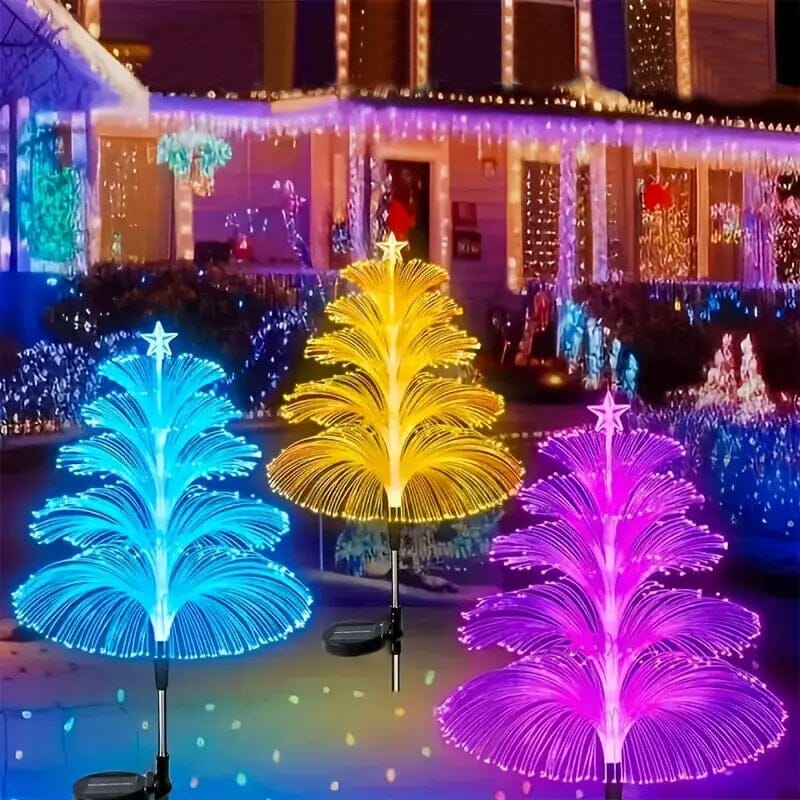 2-Pack: 7 Color-Changing LED Solar Jellyfish Lights Outdoor Lighting - DailySale