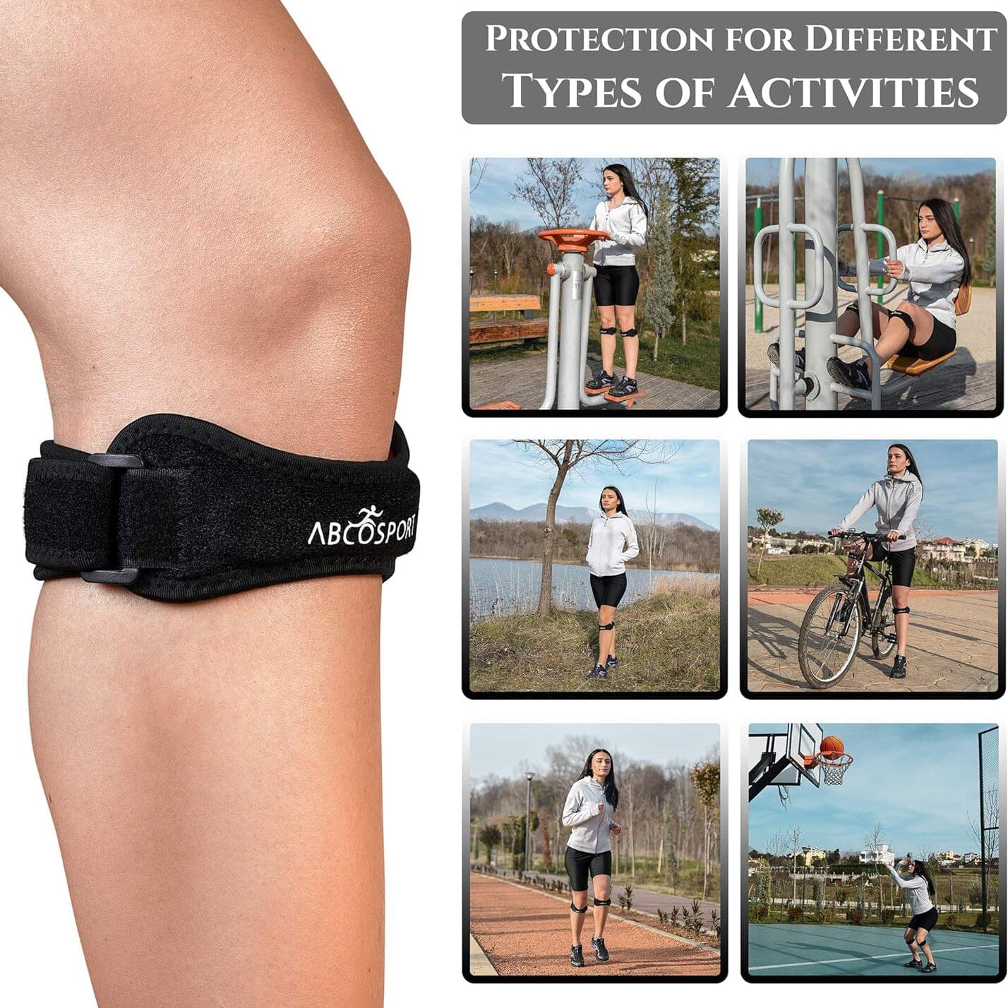 2-Pack: Abco Tech Patella Knee Strap - Knee Pain Relief Wellness - DailySale