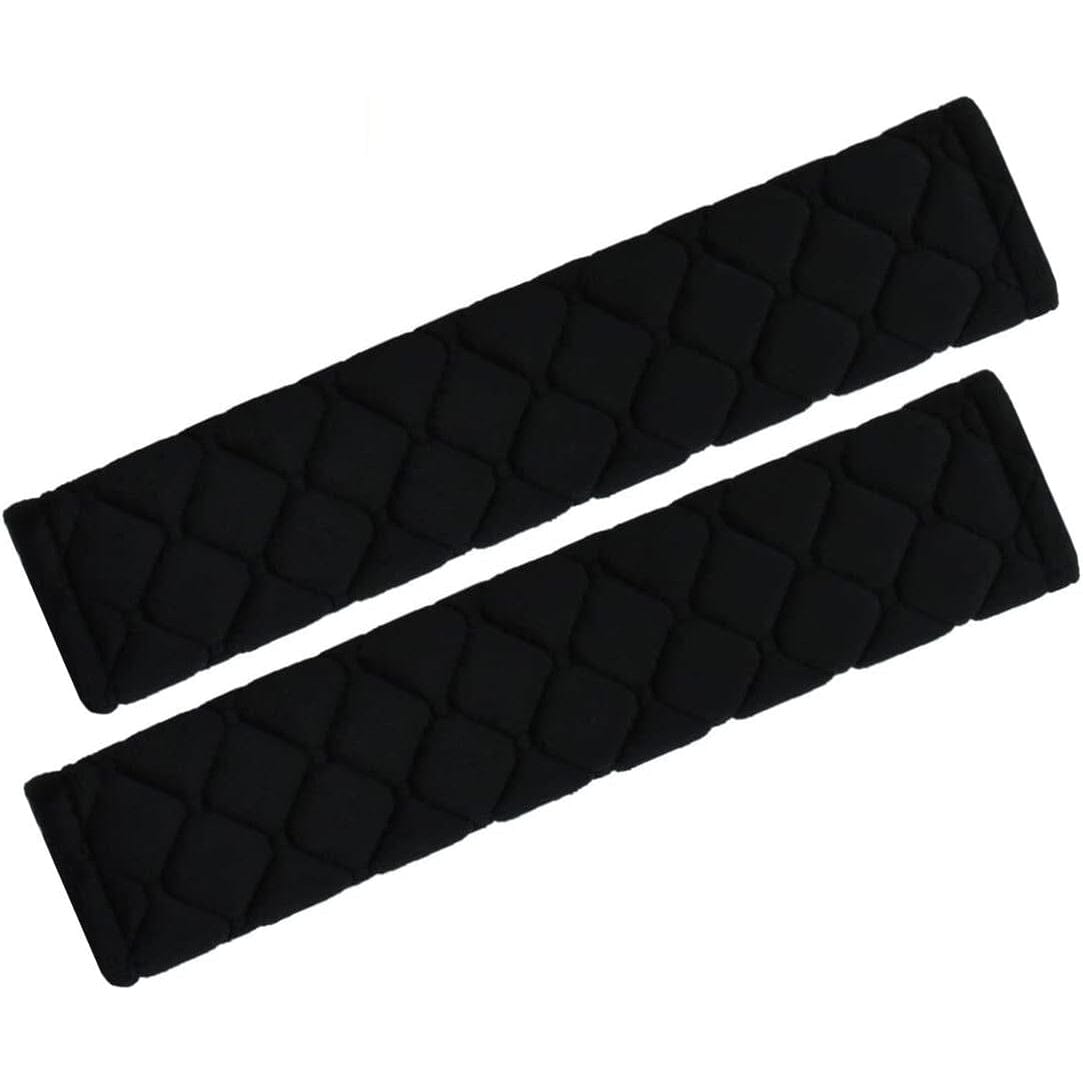 2-Pack: ComfortMax Padded Seat Belt Covers – Universal Fit Automotive Black - DailySale